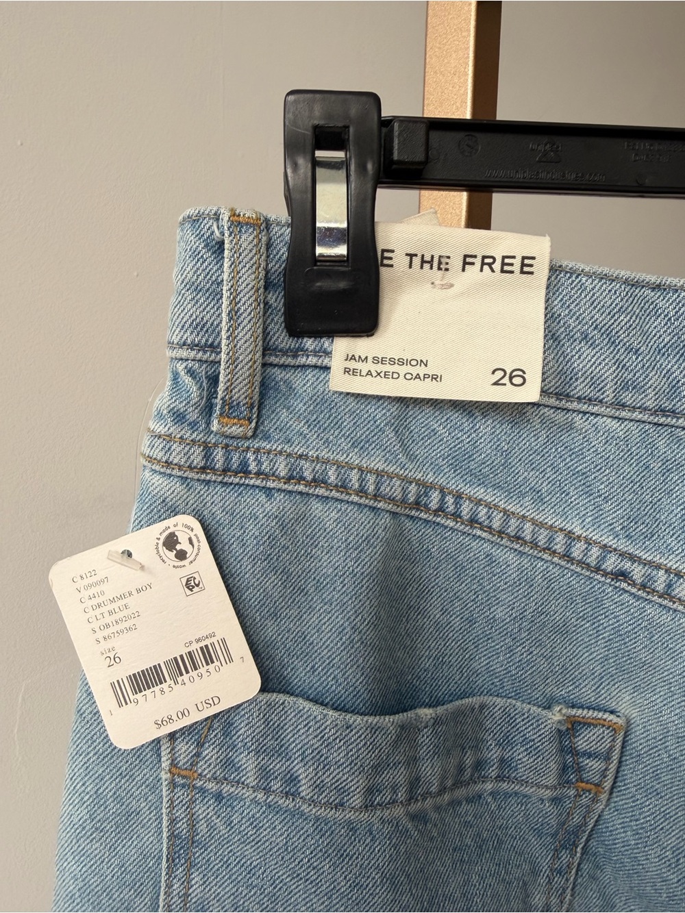 Free People Jam Session Relaxed Capri Jorts Size 26 NWT - Picture 9 of 16